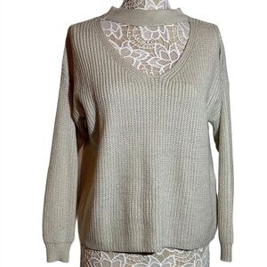 Assorted Brands Pullover Sweater Boho V-neck S/M